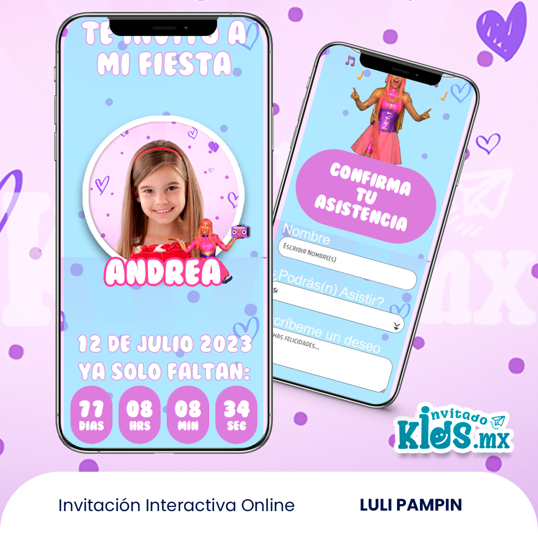 Tarjeta Invitación Cumpleaños – Luli Pampín