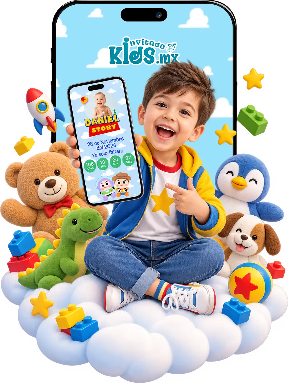 Invitación web infantil Invitado Kids